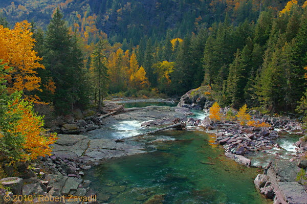 Autumn on McDonald Creek Photo - Glacier Park Photo Gallery